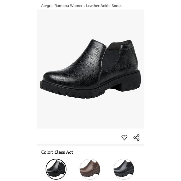 Slip Resistant Alegria Ramona Class Act Leather Black Womens Size 9 Eu39 NWOB - Picture 9 of 11